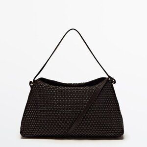 Massimo Dutti Woven Satchel Shoulder Bag